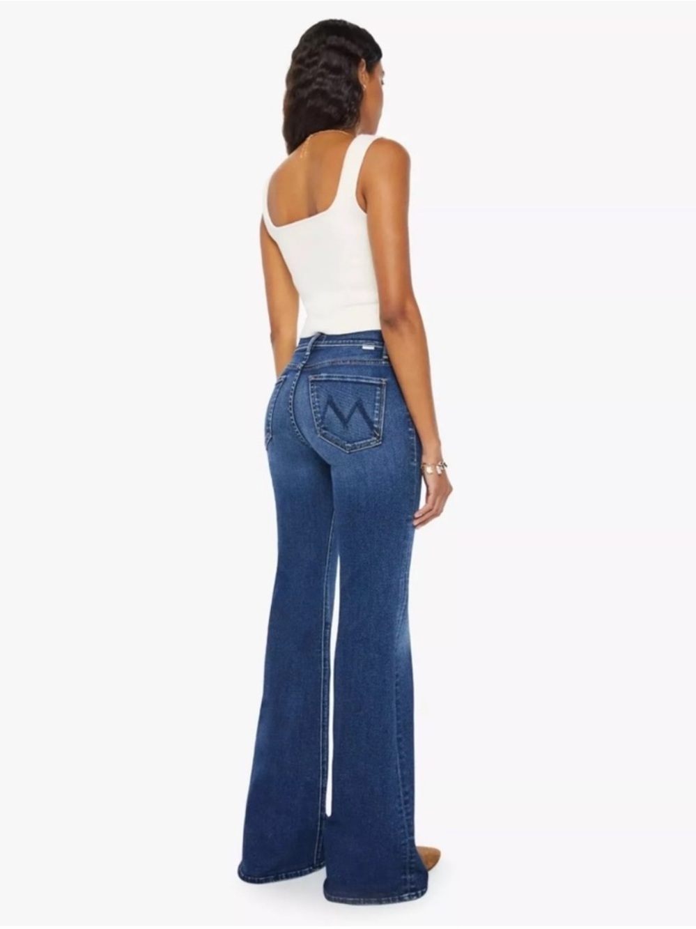 Mother The Doozy Flare Jeans in Uncharted Waters 25 - Picture 4 of 13